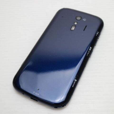 らくらくスマートフォン F-42A ネイビー docomo 中古 スマホ 白ロム 富士通【新品同様】保証付き 赤ロム保証(サムネイル2枚目)