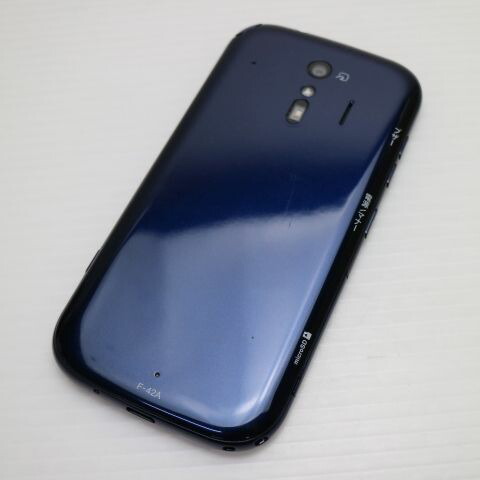 らくらくスマートフォン F-42A ネイビー docomo 中古 スマホ 白ロム 富士通【新品同様】保証付き 赤ロム保証(サムネイル2枚目)