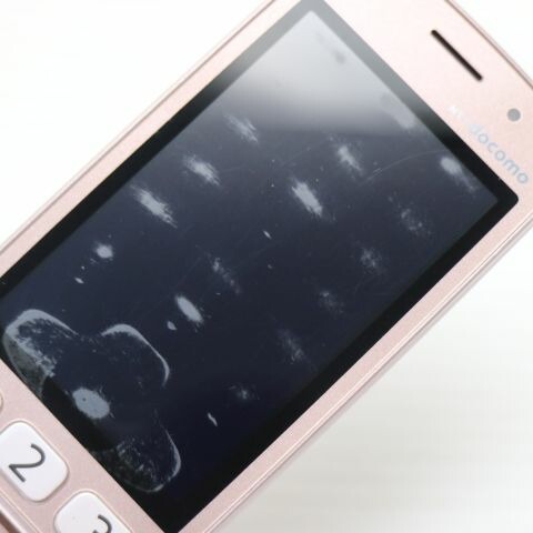 らくらくホン F-08C ピンク docomo 中古 ガラケー FUJITSU 白ロム【美品】保証付き 赤ロム保証(サムネイル3枚目)