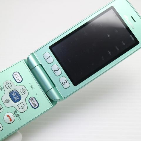 らくらくホン F-02J ミントグリーン docomo 中古 ガラケー 富士通 白ロム【良品中古】保証付き 赤ロム保証(サムネイル2枚目)