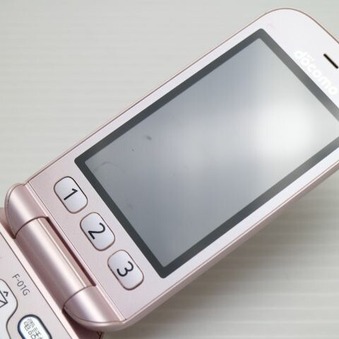 らくらくホン ベーシック4 F-01G ピンク docomo 中古 ガラケー 富士通 白ロム【美品】保証付き 赤ロム保証(サムネイル3枚目)