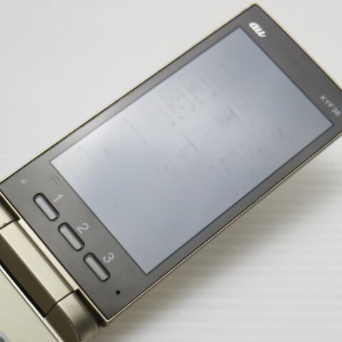 かんたんケータイ KYF36 ゴールド au 中古 ガラケー KYOCERA 白ロム【良品中古】保証付き 赤ロム保証(サムネイル2枚目)