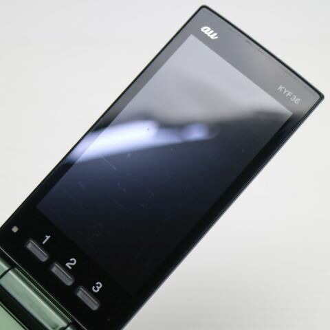 かんたんケータイ KYF36 グリーン au 中古 ガラケー KYOCERA 白ロム【美品】保証付き 赤ロム保証(サムネイル3枚目)