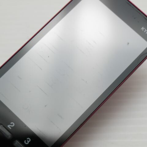 かんたんケータイ KYF38 ワインレッド au 中古 ガラケー 白ロム【良品中古】保証付き 赤ロム保証(サムネイル3枚目)