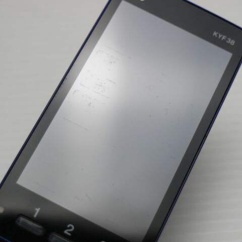かんたんケータイ KYF38 ロイヤルブルー au 中古 ガラケー 白ロム【良品中古】保証付き 赤ロム保証(サムネイル3枚目)