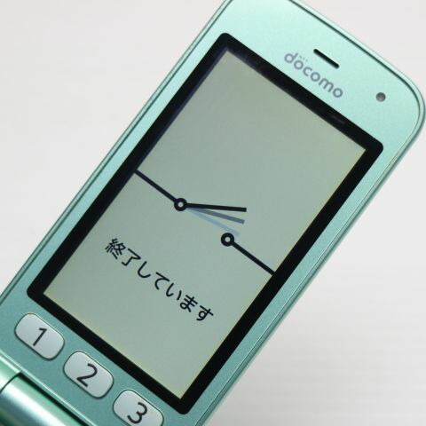 らくらくホン F-02J ミントグリーン docomo 中古 ガラケー 富士通 白ロム【超美品】保証付き 赤ロム保証(サムネイル3枚目)