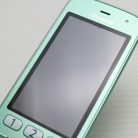 らくらくホン F-02J ミントグリーン docomo 中古 ガラケー 富士通 白ロム【超美品】保証付き 赤ロム保証(サムネイル3枚目)