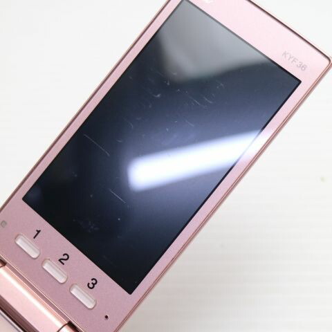 かんたんケータイ KYF36 ピンク au 中古 ガラケー KYOCERA 白ロム【良品中古】保証付き 赤ロム保証(サムネイル3枚目)