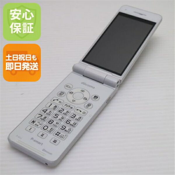 P-smart ケータイ P-01J ホワイト docomo 中古 ガラケー Panasonic 白ロム【超美品】保証付き 赤ロム保証