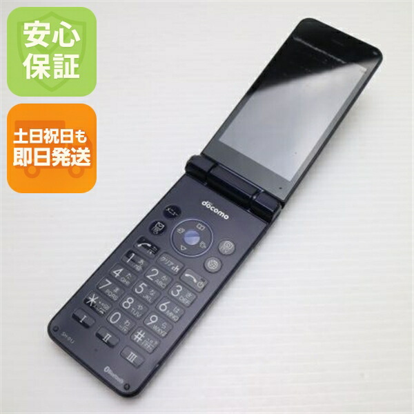 AQUOS ケータイ SH-01J ブルーブラック docomo 中古 ガラケー SHARP 白ロム【良品中古】保証付き 赤ロム保証