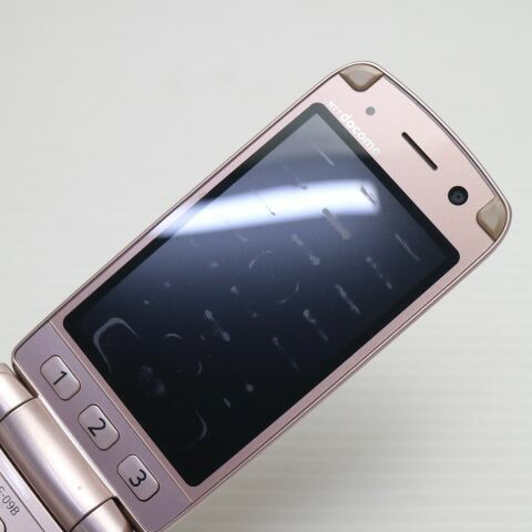 らくらくホン7 F-09B ピンク docomo 中古 ガラケー FUJITSU Fー09B 白ロム【美品】保証付き 赤ロム保証(サムネイル3枚目)