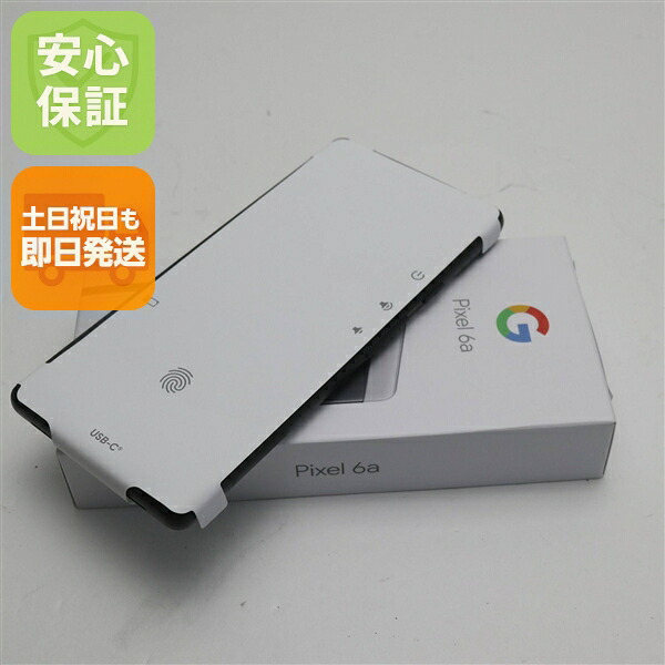 Pixel 6a チョーク SIMフリー 中古 Google スマホ 白ロム【新品未使用】保証付き 赤ロム保証