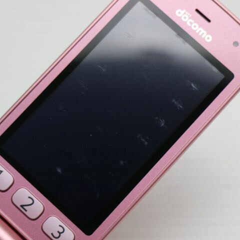 らくらくホン F-02J ピンク docomo 中古 ガラケー 富士通 白ロム【美品】保証付き 赤ロム保証(サムネイル3枚目)