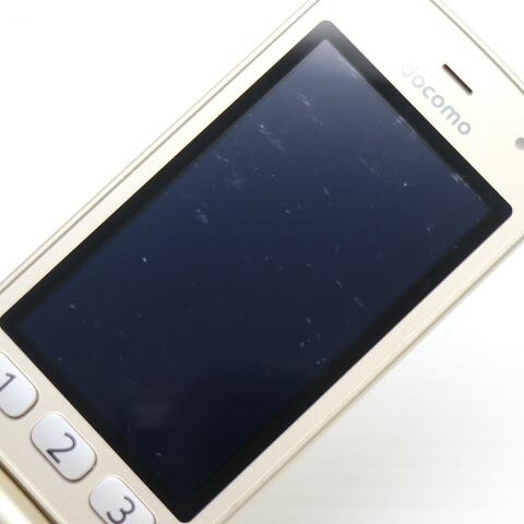 らくらくホン F-02J ゴールド docomo 中古 ガラケー 富士通 白ロム【美品】保証付き 赤ロム保証(サムネイル3枚目)