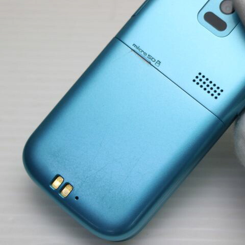 らくらくホン ベーシック4 F-01G ブルー docomo 中古 ガラケー 富士通 白ロム【美品】保証付き 赤ロム保証(サムネイル2枚目)