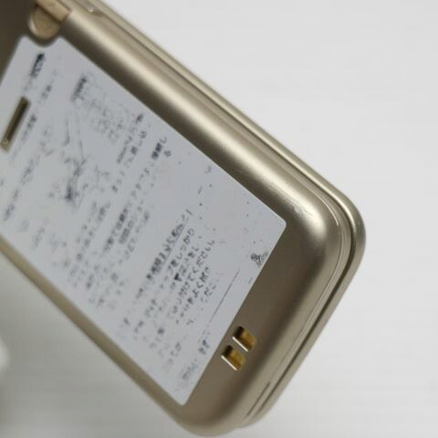 らくらくホン F-02J ゴールド docomo 中古 ガラケー 富士通 白ロム【美品】保証付き 赤ロム保証(サムネイル3枚目)