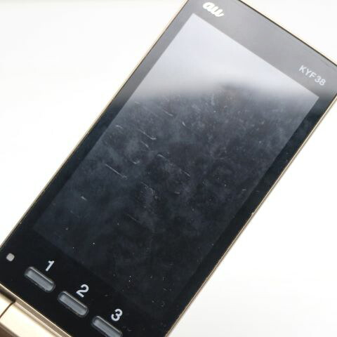 かんたんケータイ KYF38 シャンパンゴールド au 中古 ガラケー 白ロム【良品中古】保証付き 赤ロム保証(サムネイル3枚目)
