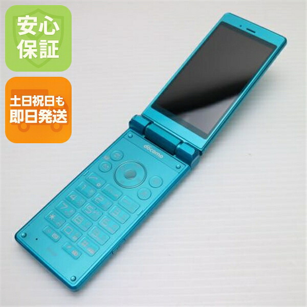SH-06G ブルー グリーン docomo 中古 AQUOSケータイ ガラケー SHARP 白ロム【美品】保証付き 赤ロム保証