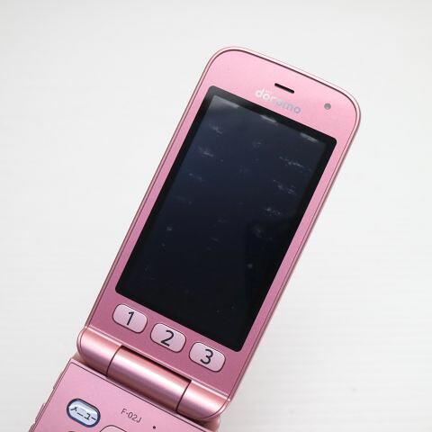 らくらくホン F-02J ピンク docomo 中古 ガラケー 富士通 白ロム【美品】保証付き 赤ロム保証(サムネイル3枚目)