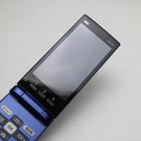 かんたんケータイ KYF38 ロイヤルブルー au 中古 ガラケー 白ロム【良品中古】保証付き 赤ロム保証(サムネイル3枚目)