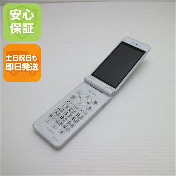 P-smart ケータイ P-01J ホワイト docomo 中古 ガラケー Panasonic 白ロム【超美品】保証付き 赤ロム保証