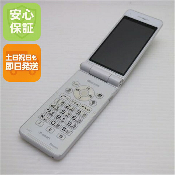 P-smart ケータイ P-01J ホワイト docomo 中古 ガラケー Panasonic 白ロム【超美品】保証付き 赤ロム保証