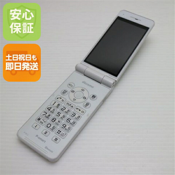 P-smart ケータイ P-01J ホワイト docomo 中古 ガラケー Panasonic 白ロム【超美品】保証付き 赤ロム保証