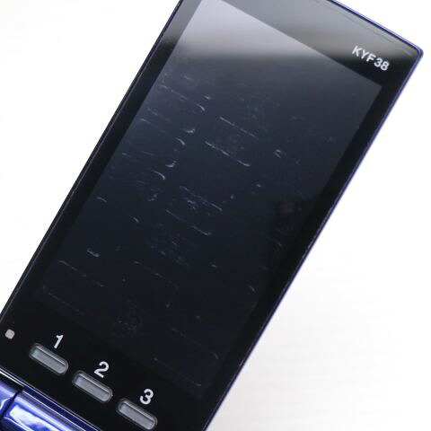 かんたんケータイ KYF38 ロイヤルブルー au 中古 ガラケー 白ロム【良品中古】保証付き 赤ロム保証(サムネイル3枚目)