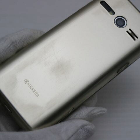 かんたんケータイ KYF36 ゴールド au 中古 ガラケー KYOCERA 白ロム【美品】保証付き 赤ロム保証(サムネイル3枚目)