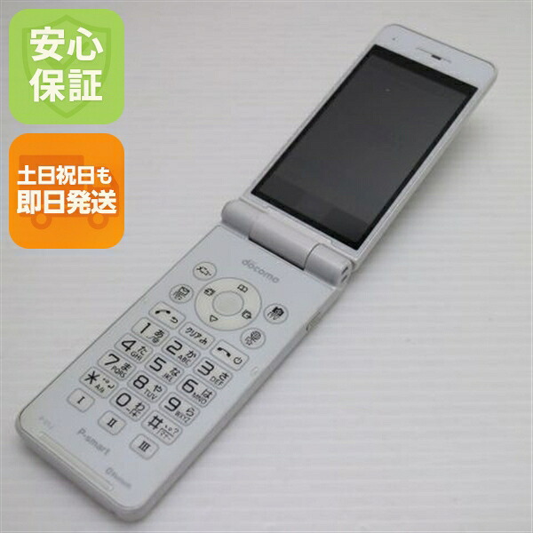 P-smart ケータイ P-01J ホワイト docomo 中古 ガラケー Panasonic 白ロム【美品】保証付き 赤ロム保証