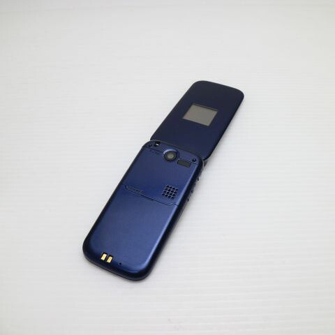 らくらくホン F-08C ネイビー docomo 中古 ガラケー FUJITSU 白ロム【美品】保証付き 赤ロム保証(サムネイル2枚目)