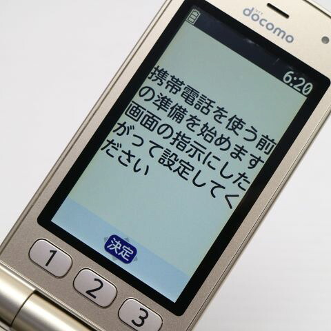 らくらくホン F-02J ゴールド docomo 中古 ガラケー 富士通 白ロム【美品】保証付き 赤ロム保証(サムネイル3枚目)