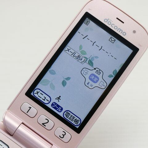 らくらくホン ベーシック4 F-01G ピンク docomo 中古 ガラケー 富士通 白ロム【美品】保証付き 赤ロム保証(サムネイル2枚目)