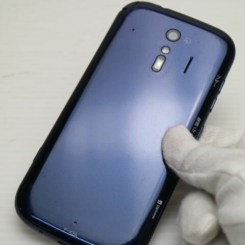 らくらくスマートフォン F-42A ネイビー docomo 中古 スマホ 白ロム 富士通【美品】保証付き 赤ロム保証(サムネイル3枚目)
