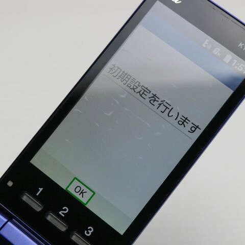 かんたんケータイ KYF38 ロイヤルブルー au 中古 ガラケー 白ロム【良品中古】保証付き 赤ロム保証(サムネイル2枚目)