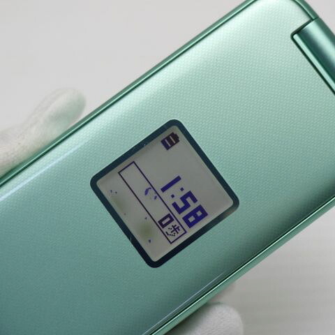 らくらくホン F-02J ミントグリーン docomo 中古 ガラケー 富士通 白ロム【美品】保証付き 赤ロム保証(サムネイル3枚目)