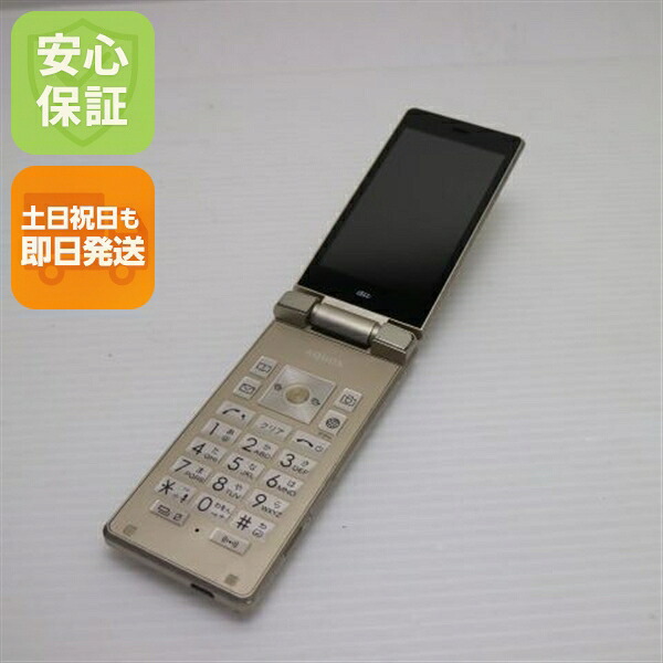AQUOS K SHF33 ゴールド au 中古 ガラケー SHARP 白ロム【美品】保証付き 赤ロム保証