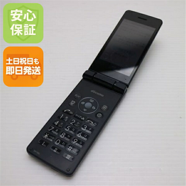 AQUOS ケータイ SH-02L ブラック docomo 中古 ガラケー 白ロム【美品】保証付き 赤ロム保証