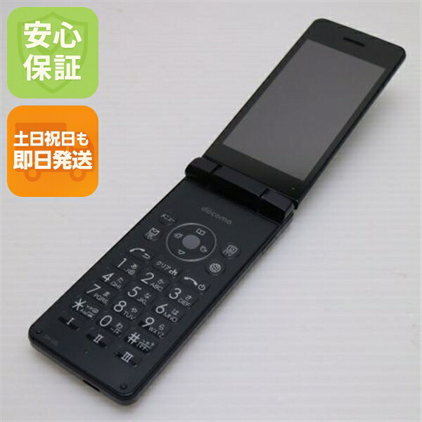 AQUOS ケータイ SH-02L ブラック docomo 中古 ガラケー 白ロム【良品中古】保証付き 赤ロム保証
