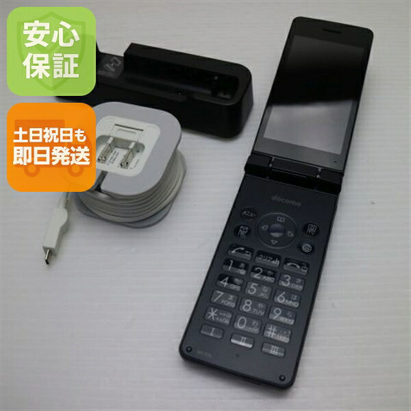 AQUOS ケータイ SH-02L ブラック docomo 中古 ガラケー 白ロム【新品同様】保証付き 赤ロム保証